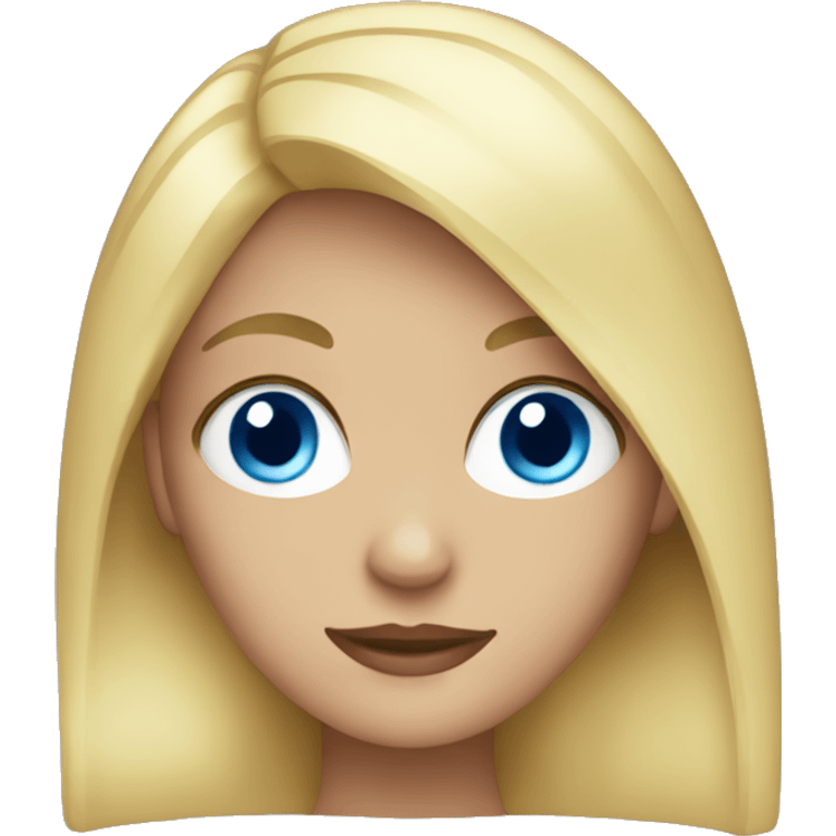 Blonde girl with blue eyes emoji