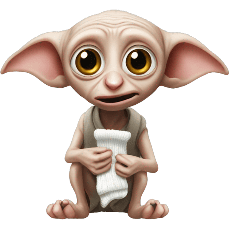 Dobby from Harry Potter eating a sock  emoji