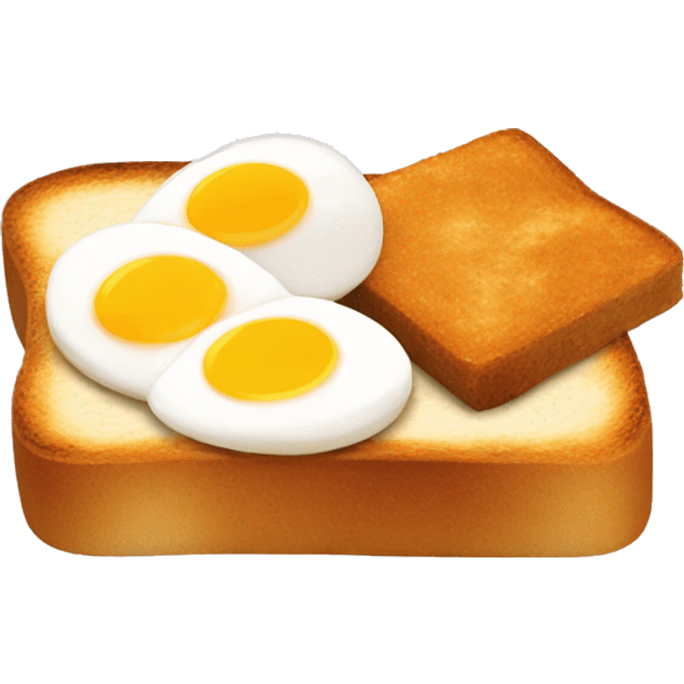 kaya toast and half boiled eggs emoji