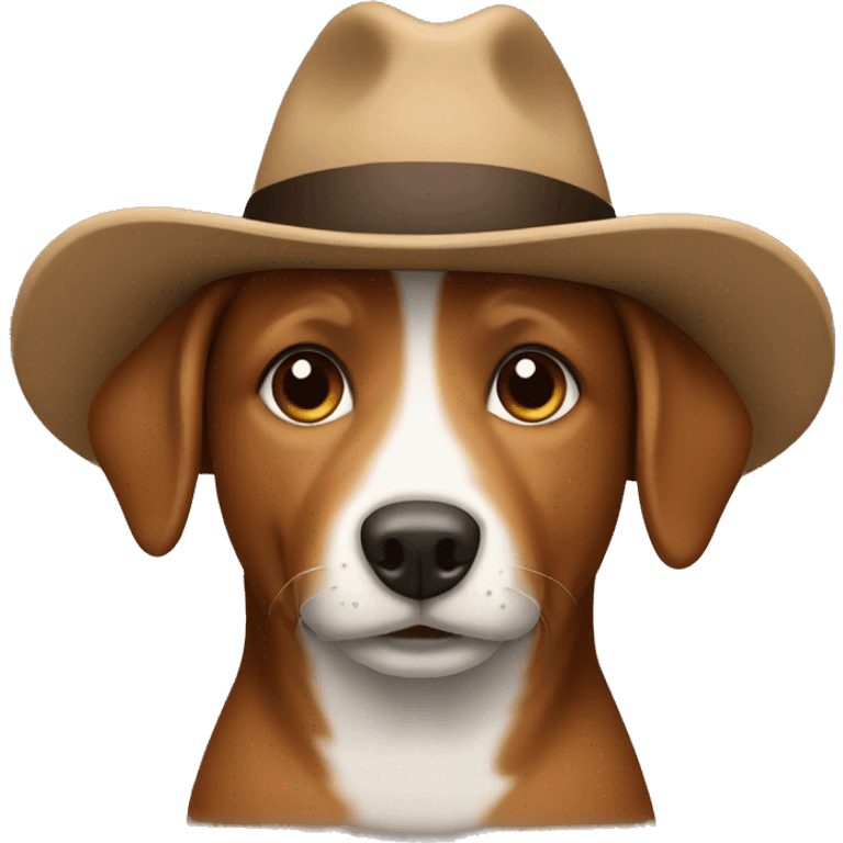 Dog with brown hat emoji