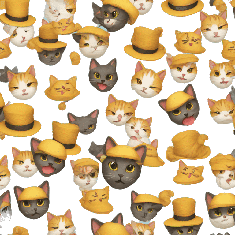 cat hat party emoji