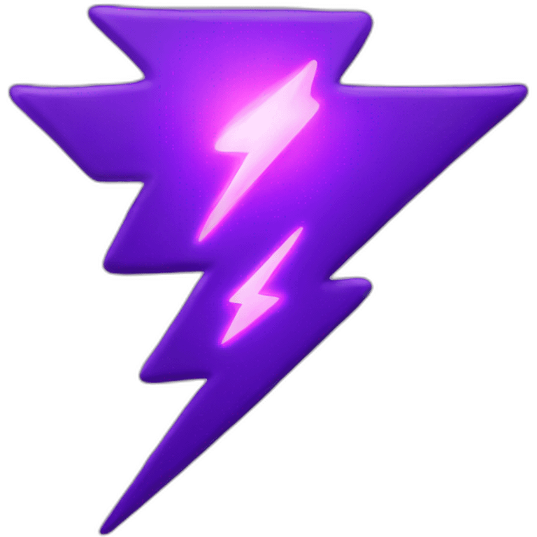 Purple thunder with glow emoji