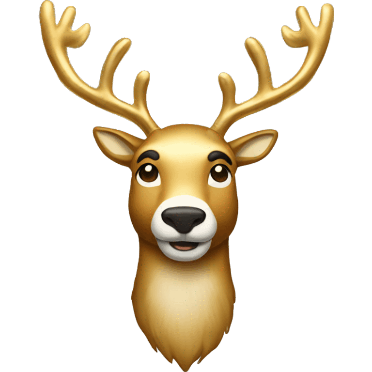 All gold full body reindeer no beard emoji