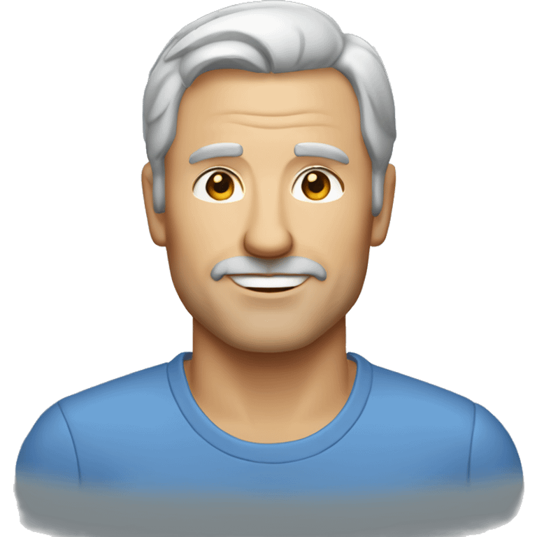 Causian middle-aged man emoji