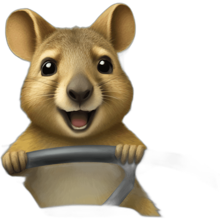 quokka wallaby driving car emoji