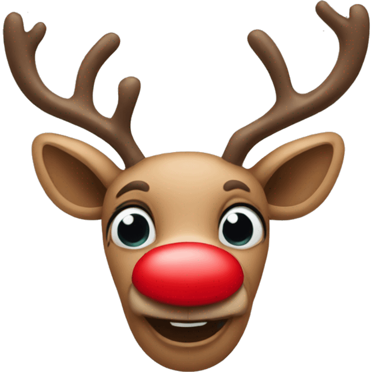 Red nose reindeer emoji