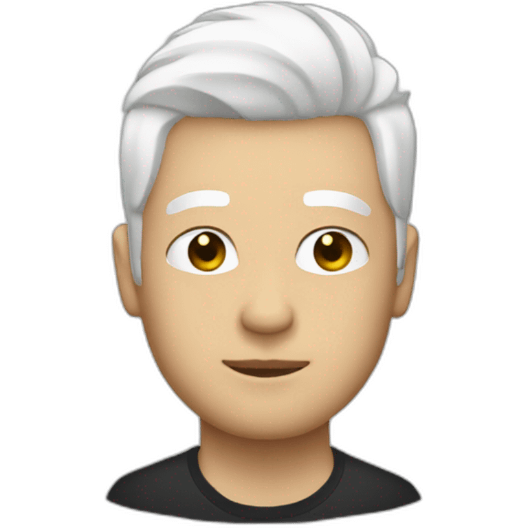 Drummer with short white hair emoji