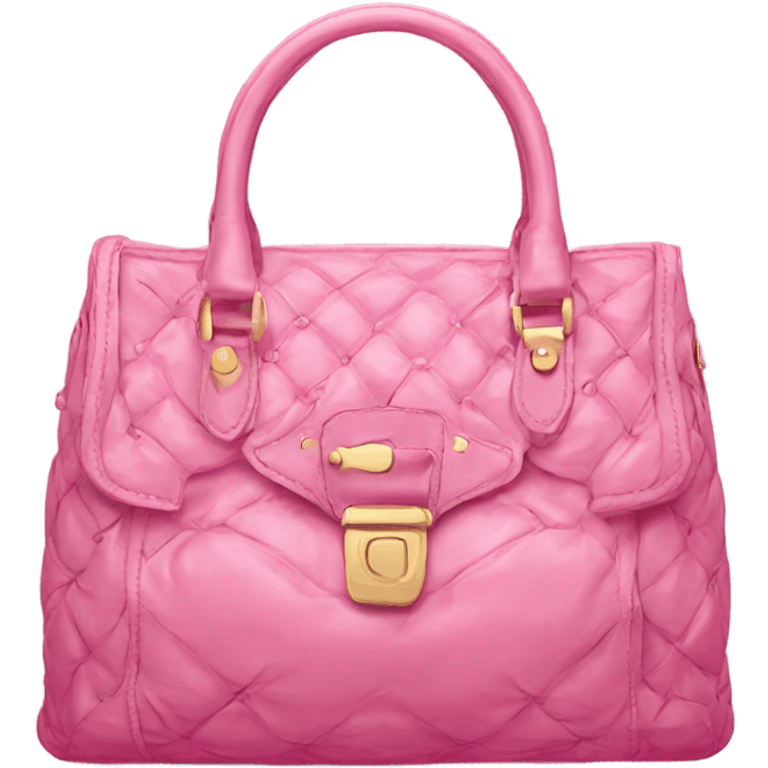 pink luxury hand bag emoji