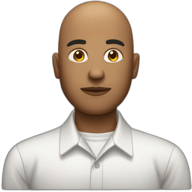 bald male graphic designer with a 5 o'clock shadow emoji