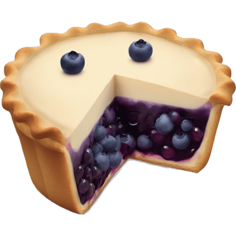 Aesthetic pie with blueberries on top cute emoji