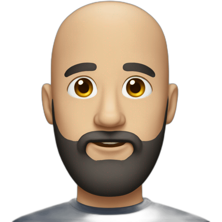 bald guy with dark beard emoji