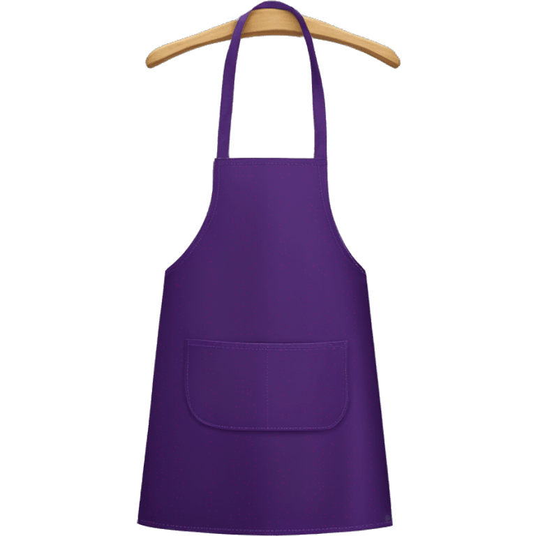 Realistic isolated dark purple kitchen apron  emoji