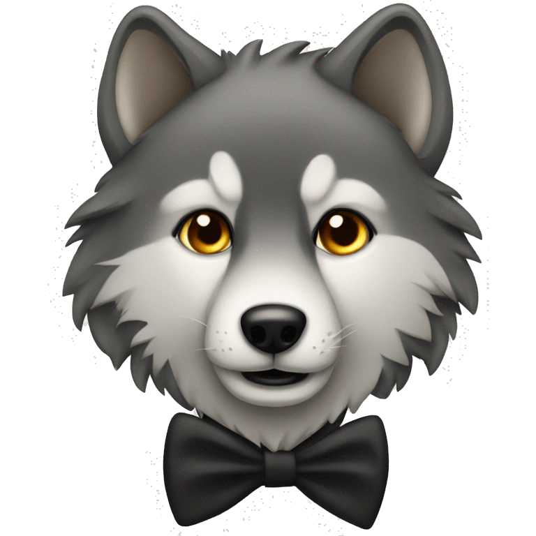 a wolf in a tuxedo emoji