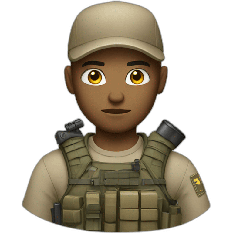 sniper with light skin emoji