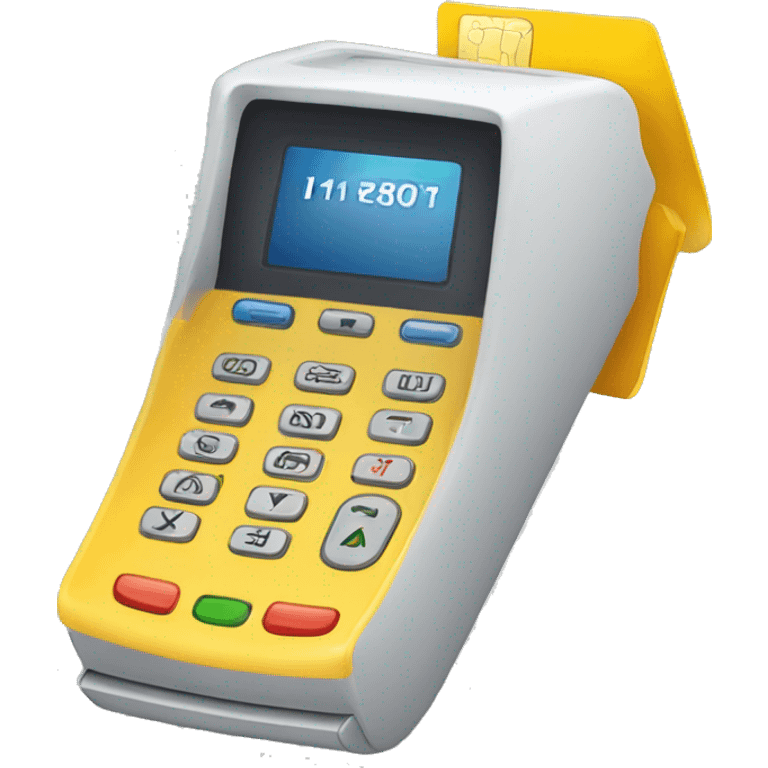 Yellow Credit Card Reader emoji