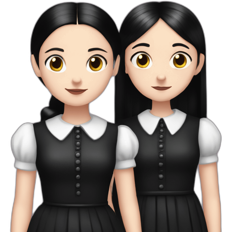 wednesday addams and enid emoji