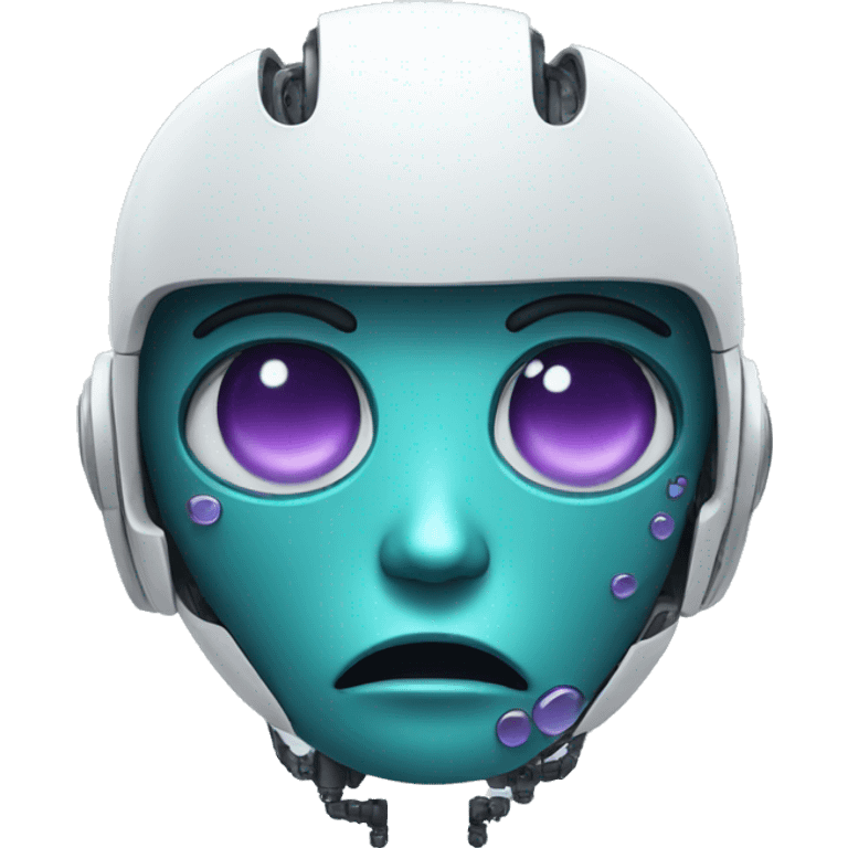 ai robot crying  emoji