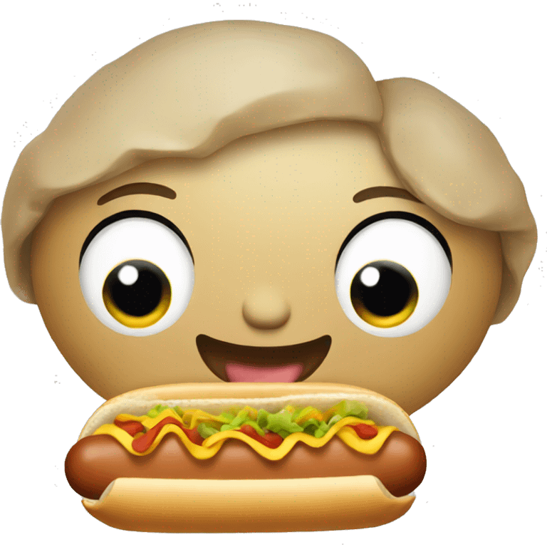 happy taco holding a hot dog emoji