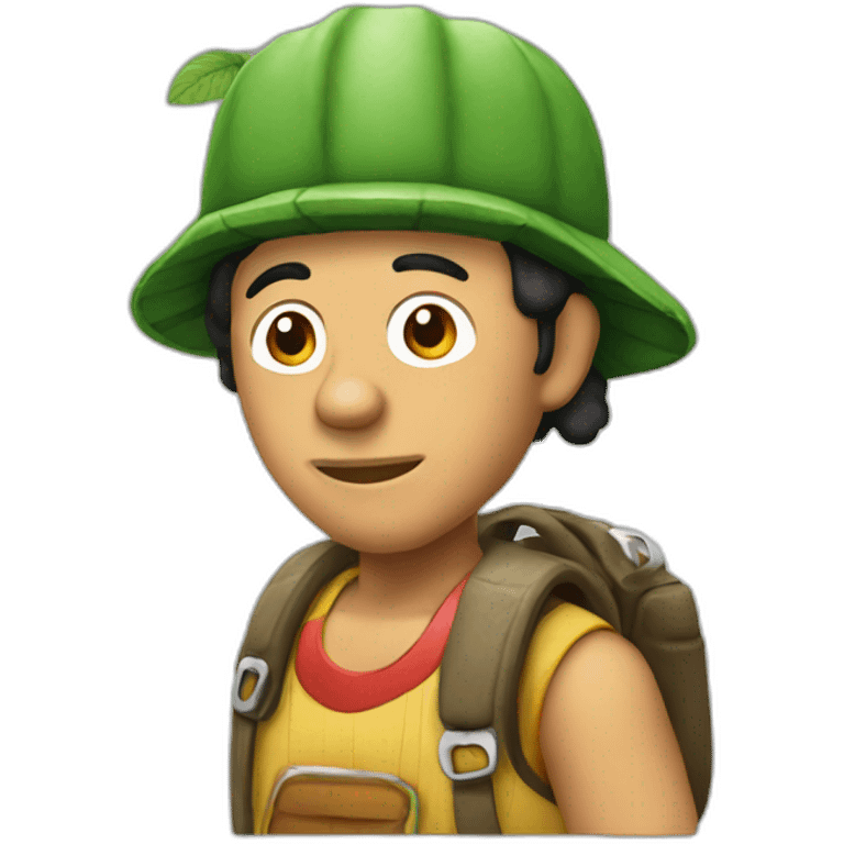 El chavo holds cannabis emoji