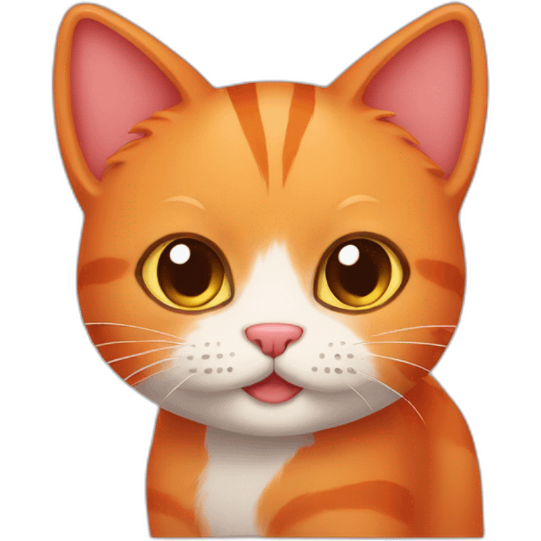 red cat cute emoji