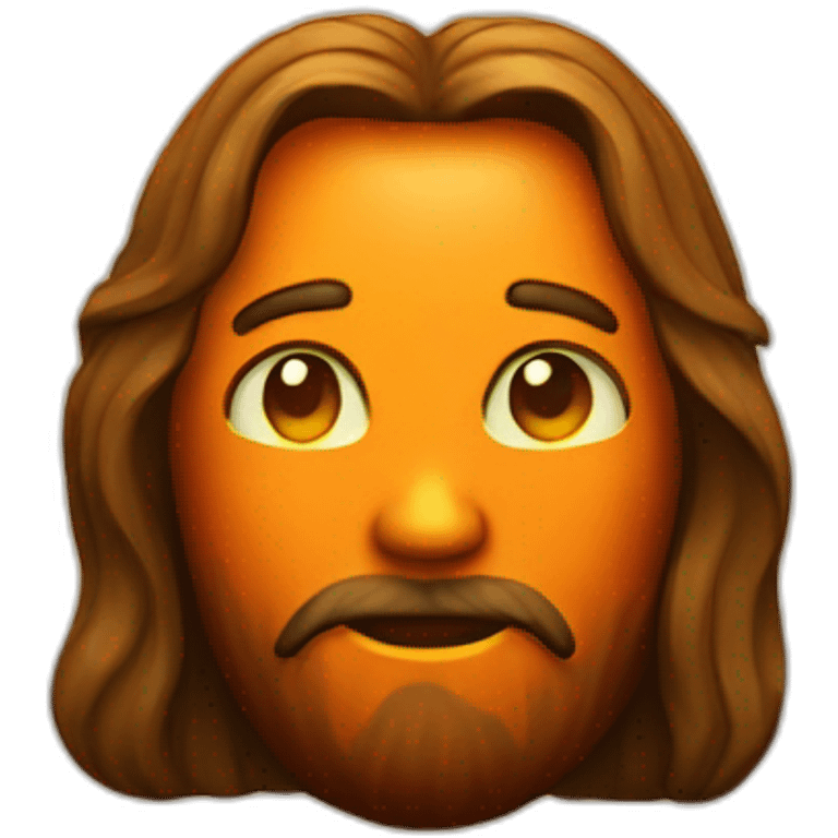 Jesus Christ pumpkin head emoji