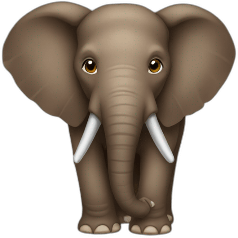 Brown elephant emoji