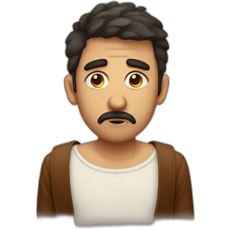 sad spanish guy with earings and no mustach emoji