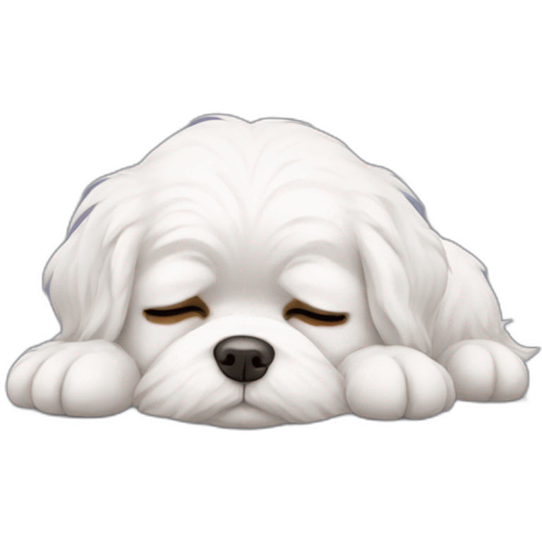 Maltese falling asleep emoji