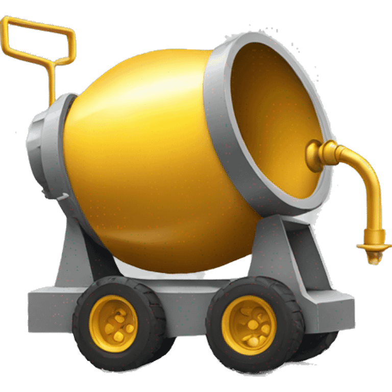 a cement mixer wearing gold jewelry emoji