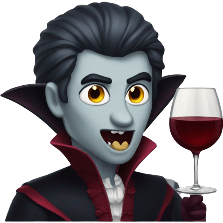 vampire drinking wine emoji