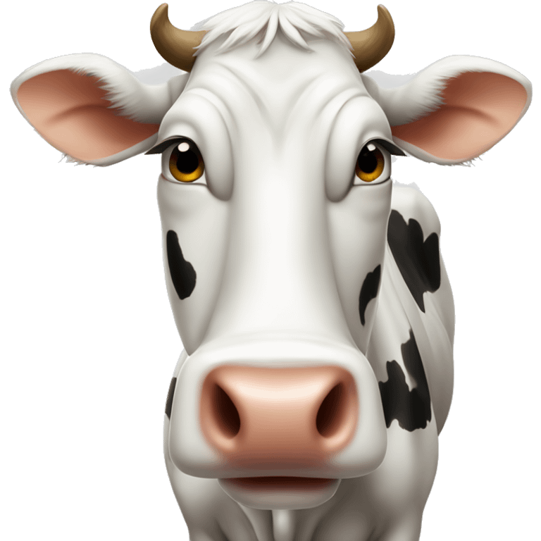 A cow trasforming in ghost ridere emoji