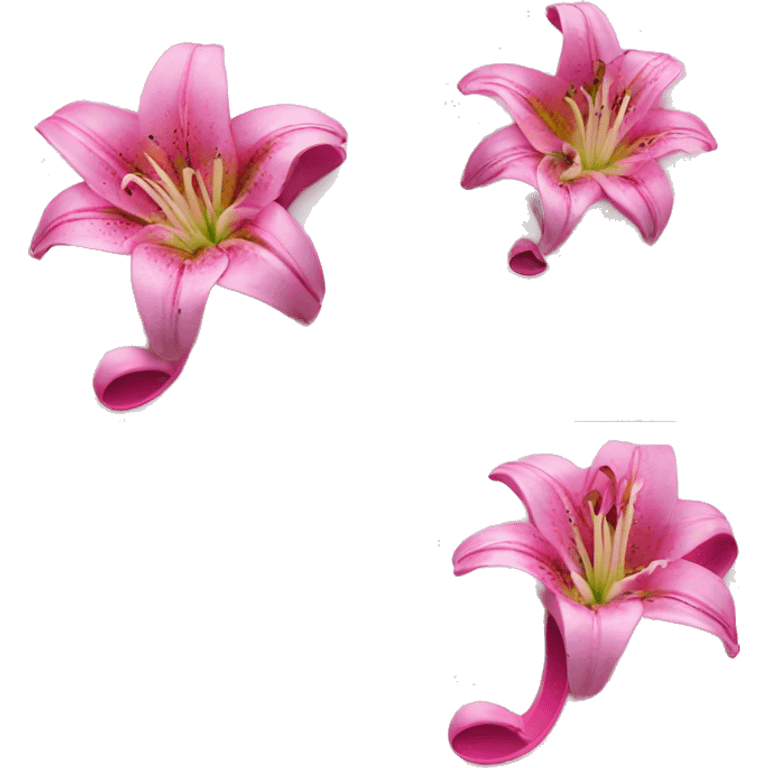 hair claw/clip with pink lily ( accessory)  emoji