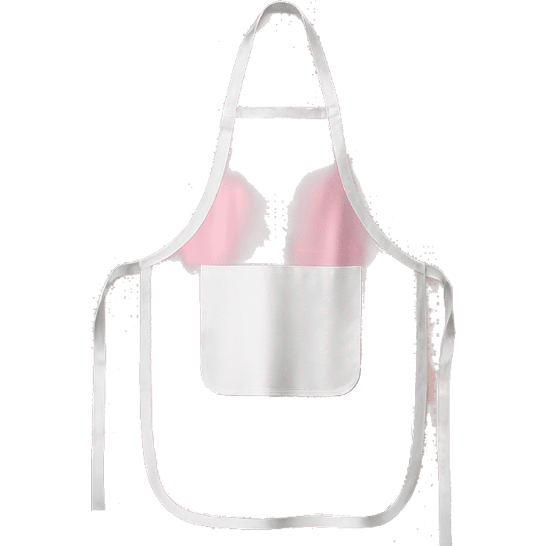 Realistic isolated light pink kitchen apron  emoji