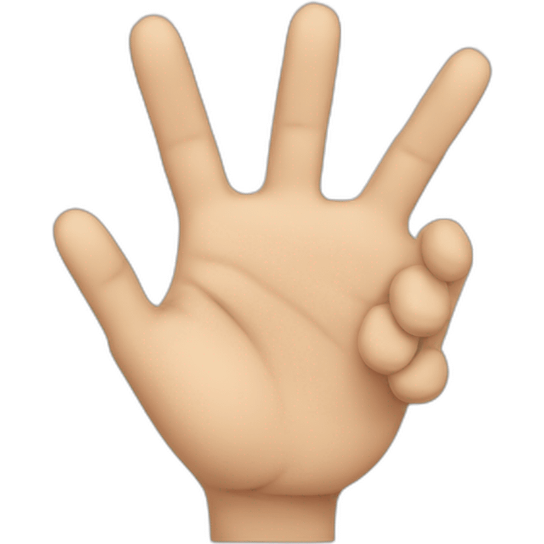 3 fingers hand emoji