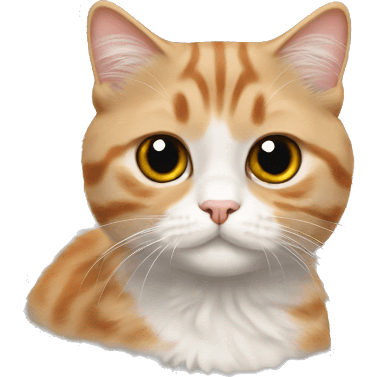 grey scottish fold cat with ginger mainecoon emoji