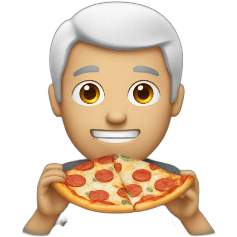 man eating pizza emoji