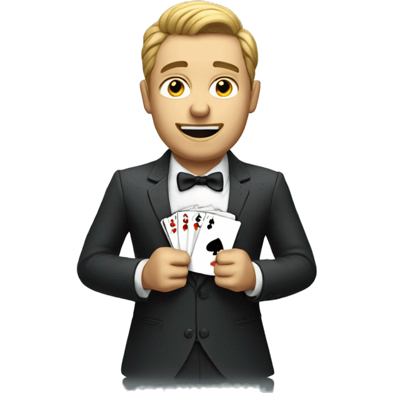 guy in suit play poker  emoji