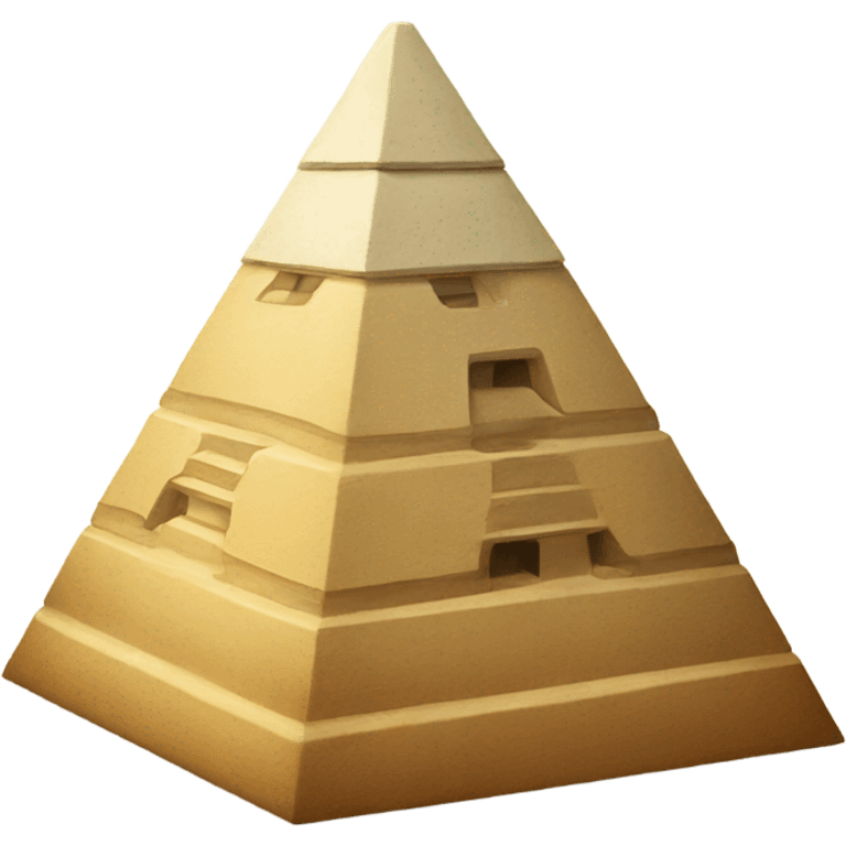 Pyramid with a suspicious place emoji