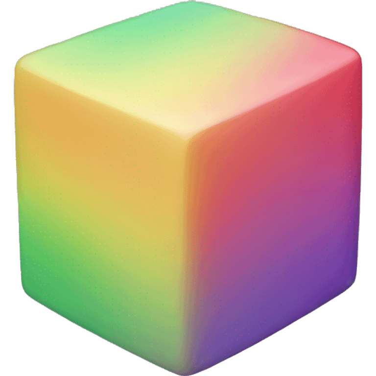 Multicolored cube  emoji