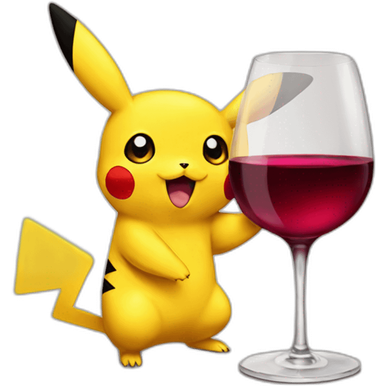 pikachu-drinking-wine emoji