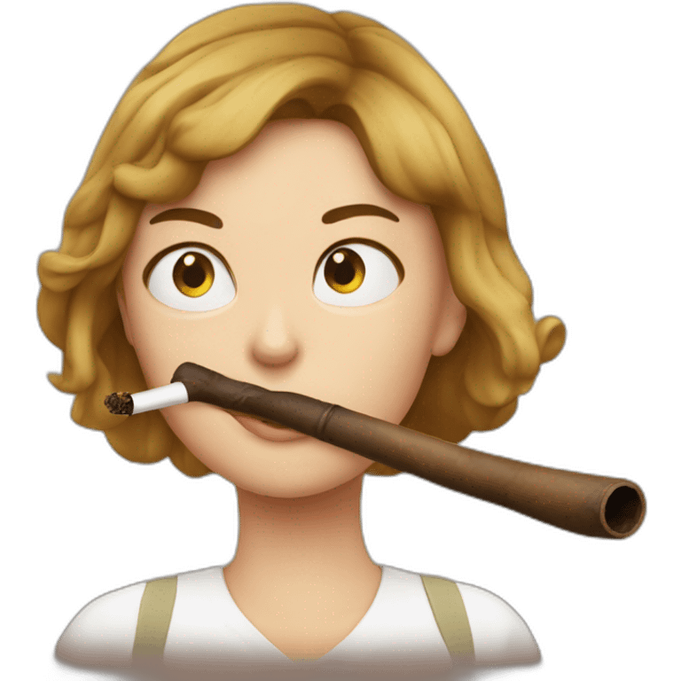 sophie gomy smokes pipe emoji