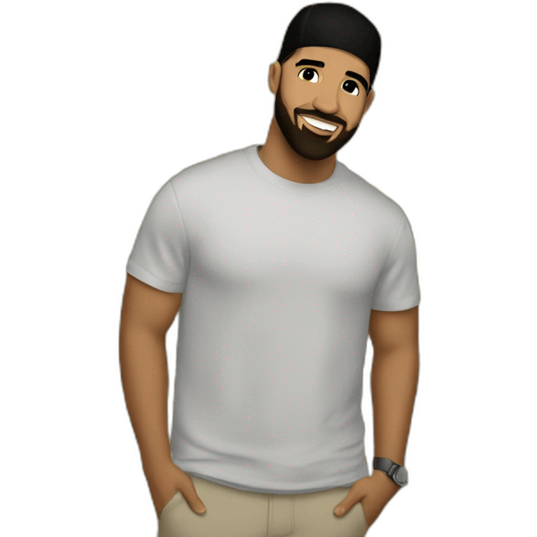 Drake with caps emoji