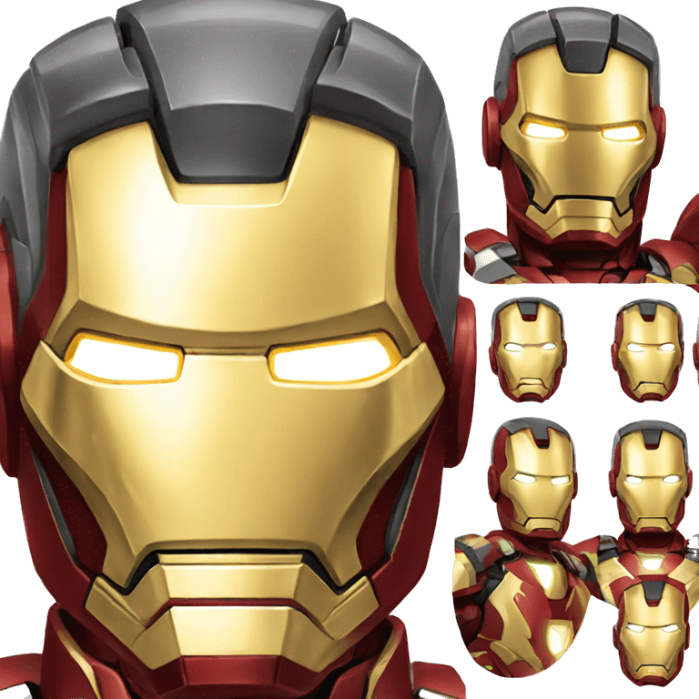 iron man different  expression, half body emoji