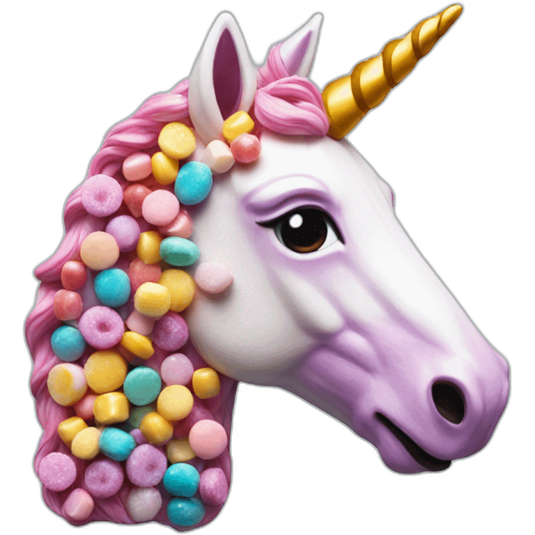 Unicorn made of candies emoji