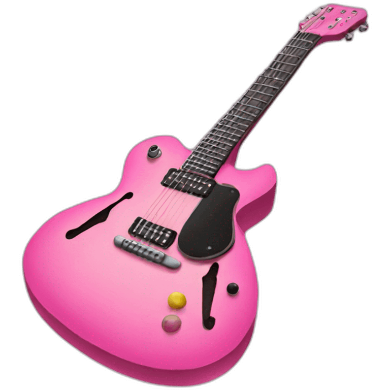 pink guitar  emoji