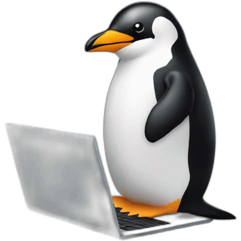 penguin with laptop emoji