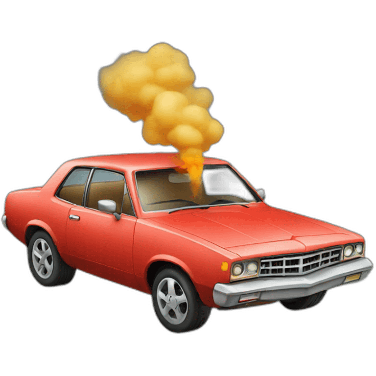 Car smoking emoji