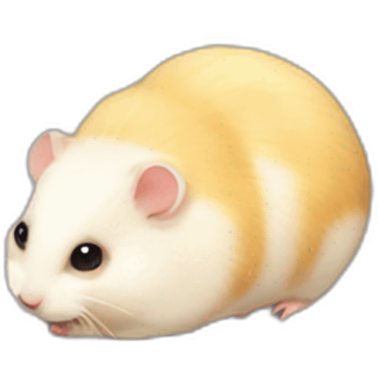 very cute hamster eating cheese  emoji