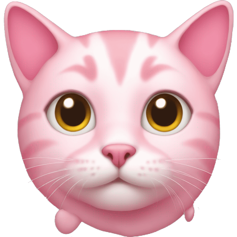 Pink cute cat emoji