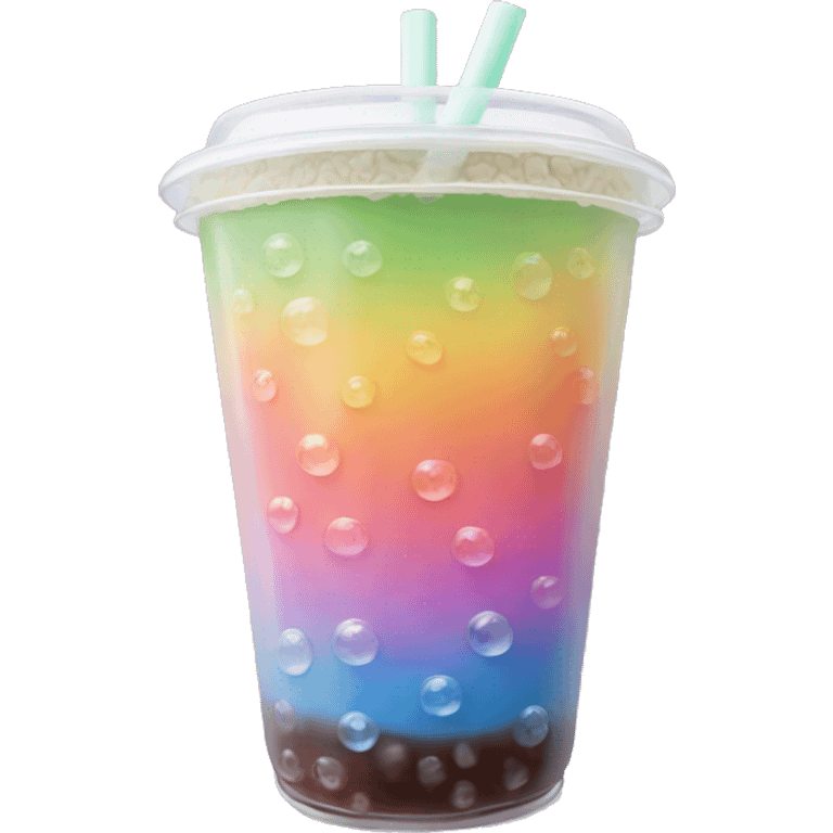 rainbow bubble tea emoji